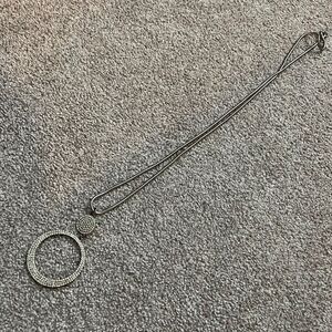 Sarah Coventry Long Silver Statement necklace
